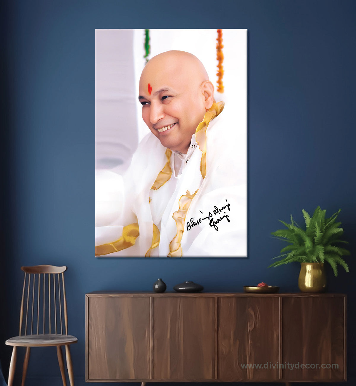 Guru Ji Blessings Canvas Painting – Spiritual Wall Decor for Positivity 1
