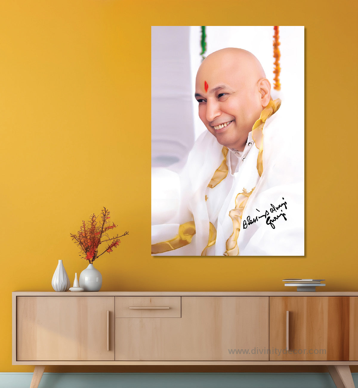 Guru Ji Blessings Canvas Painting – Spiritual Wall Decor for Positivity 1