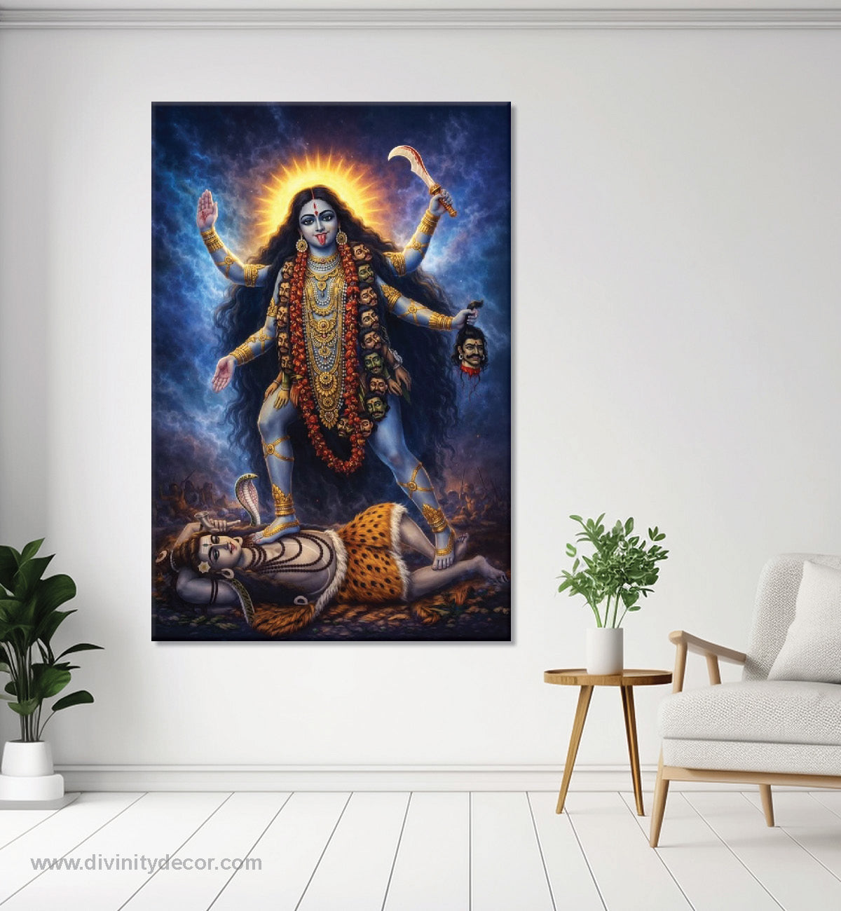 Maa Kali Spiritual Wall Art Canvas Print 2