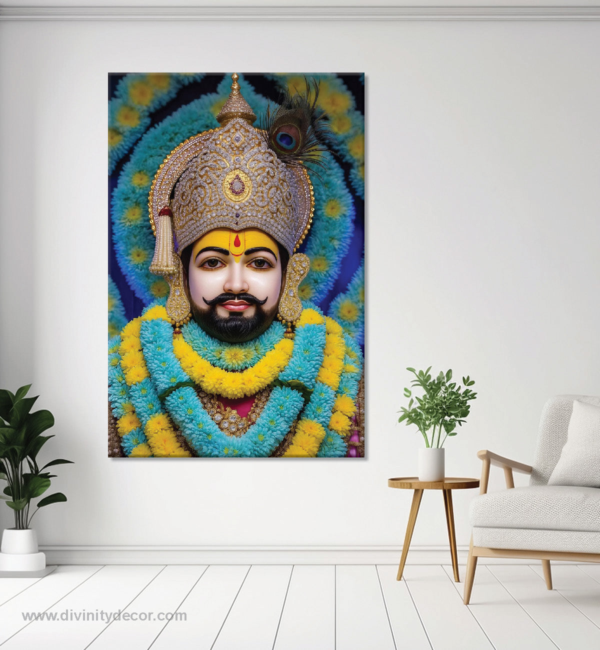 Khatu Shyam Ji Elegant Religious Wall Artwork 9