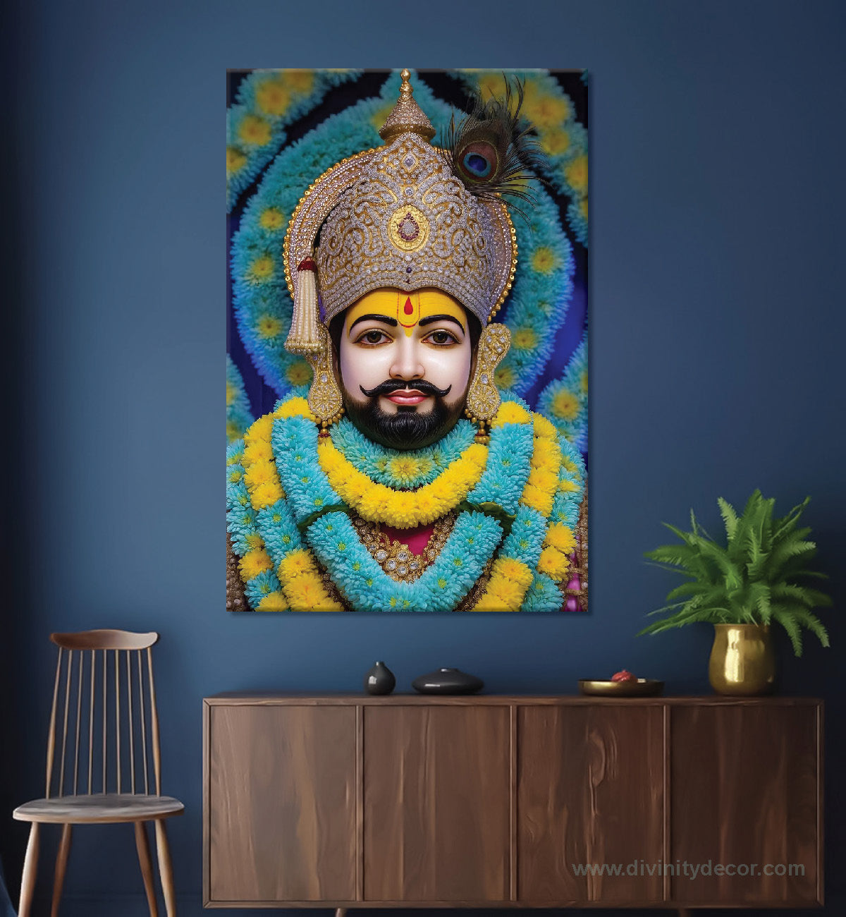 Khatu Shyam Ji Elegant Religious Wall Artwork 9