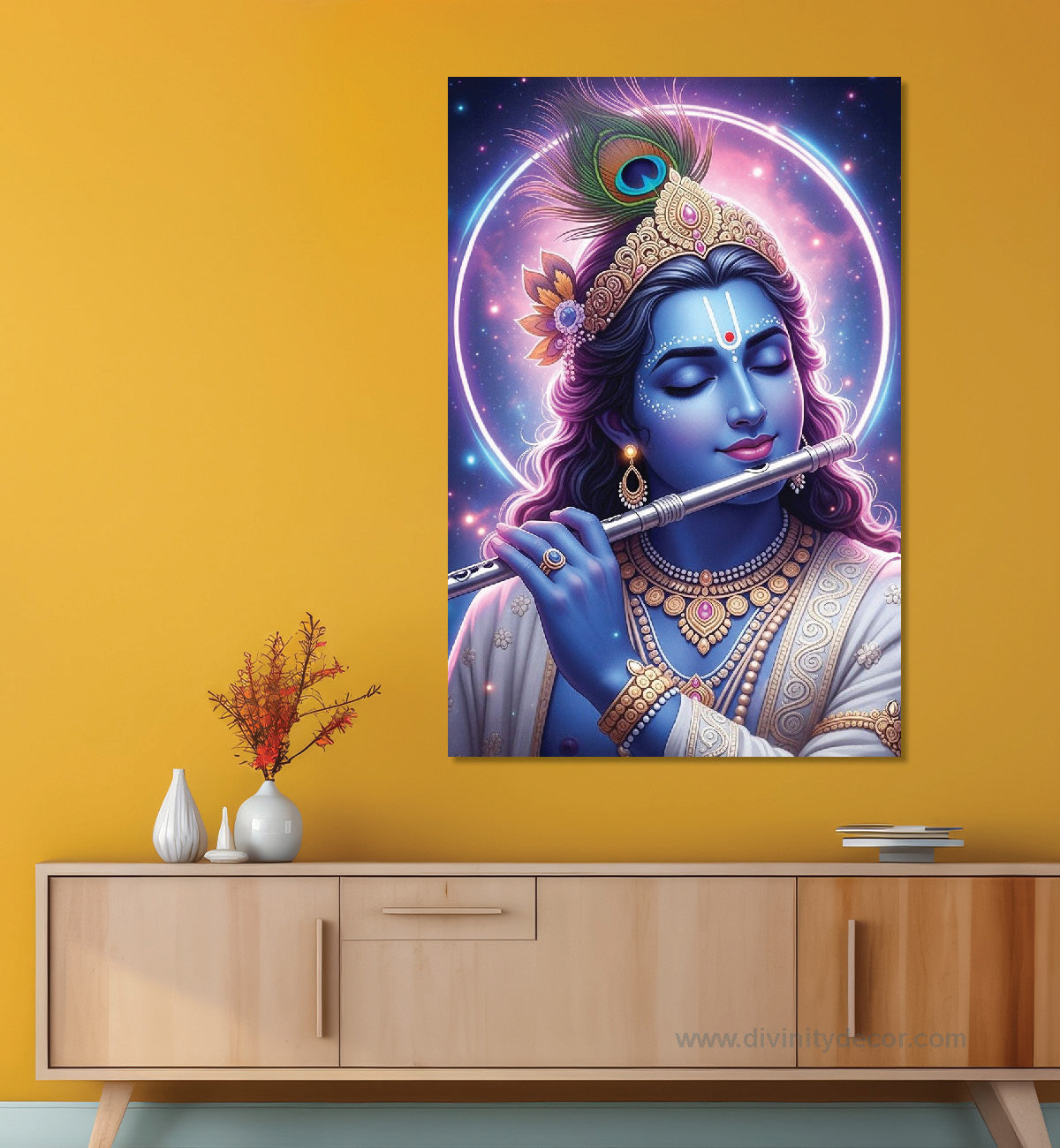 Shri Krishna Canvas Painting – Spiritual Home Wall Decor 2