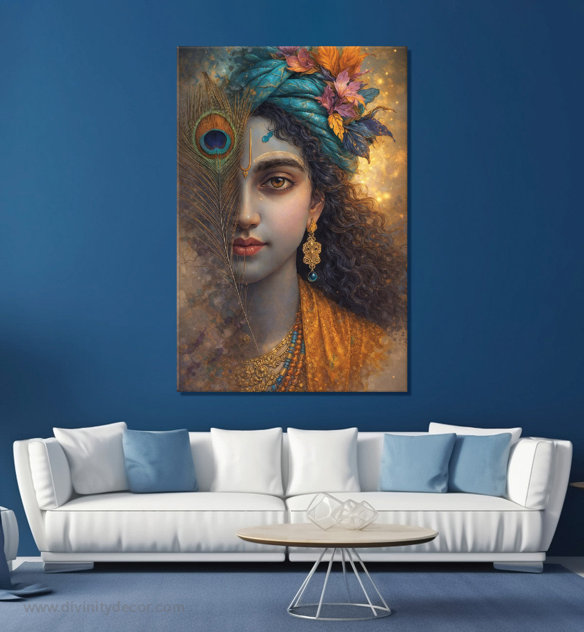 Krishna Ji HD Canvas Painting – Premium Devotional Decor 4