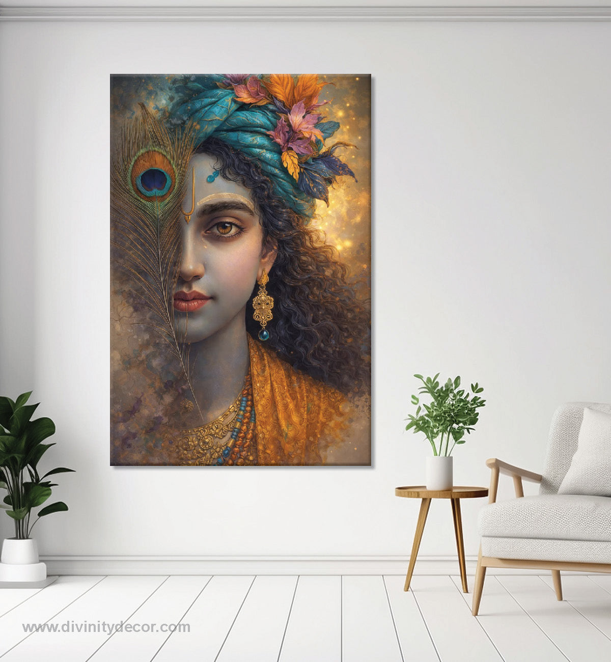 Krishna Ji HD Canvas Painting – Premium Devotional Decor 4