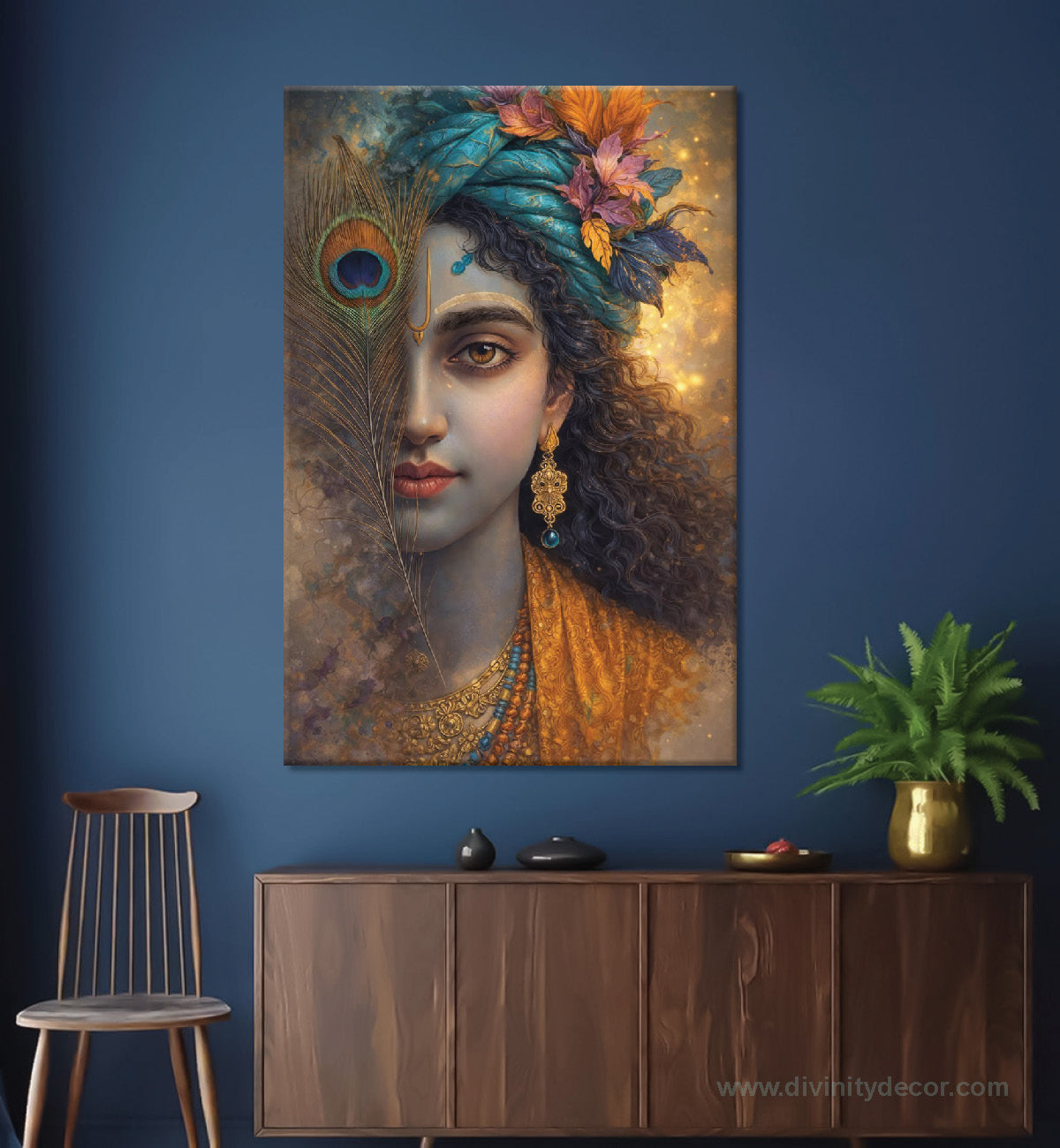 Krishna Ji HD Canvas Painting – Premium Devotional Decor 4