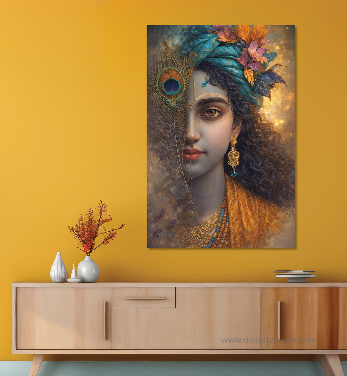 Krishna Ji HD Canvas Painting – Premium Devotional Decor 4