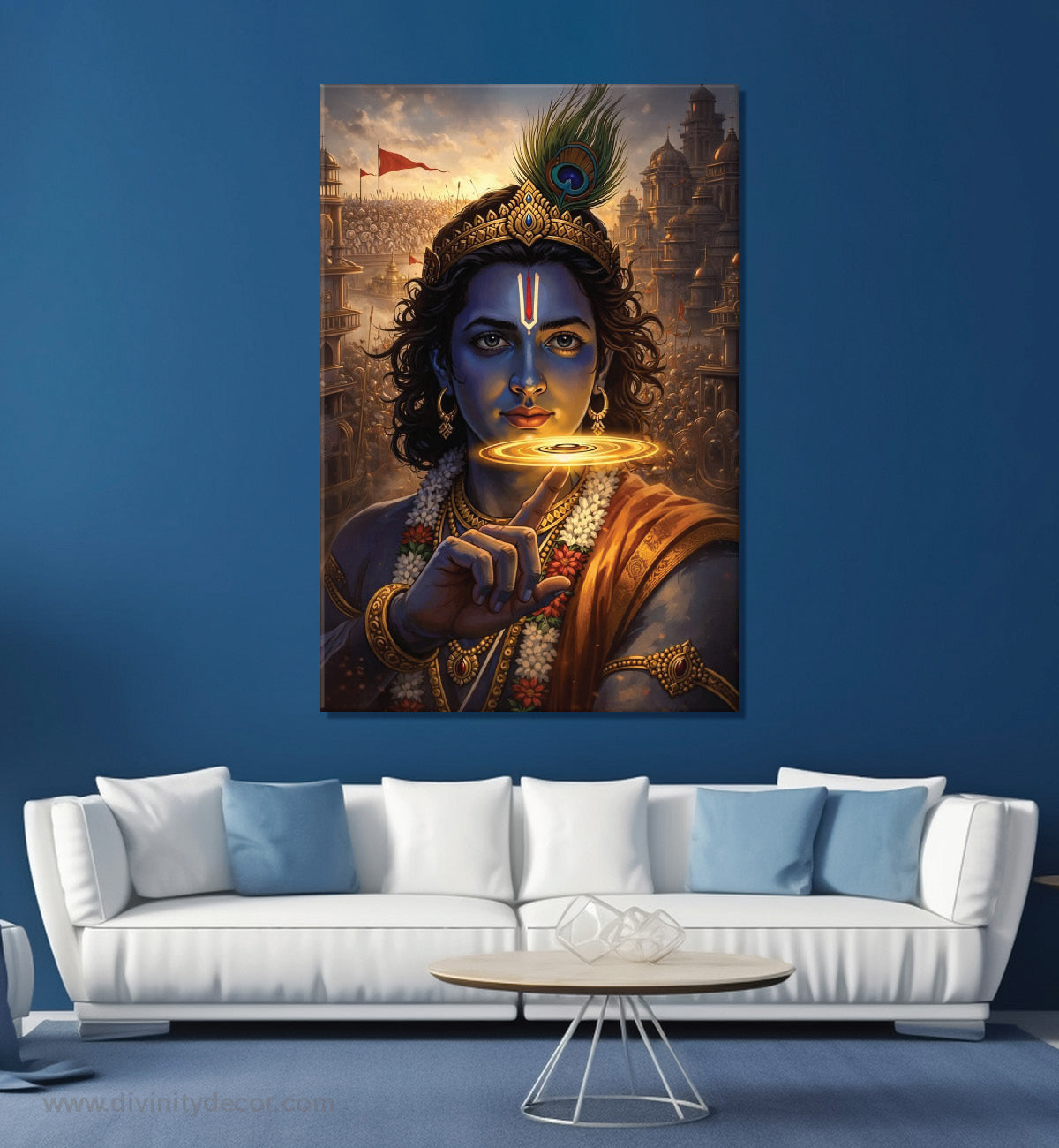 Shyam Sundar Canvas Painting – Divine Krishna Wall Decor 6