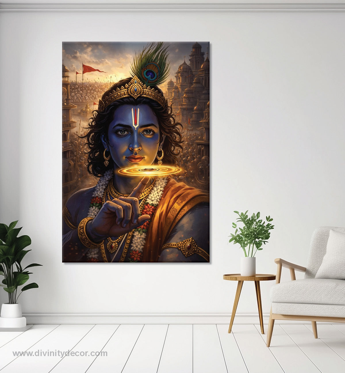 Shyam Sundar Canvas Painting – Divine Krishna Wall Decor 6