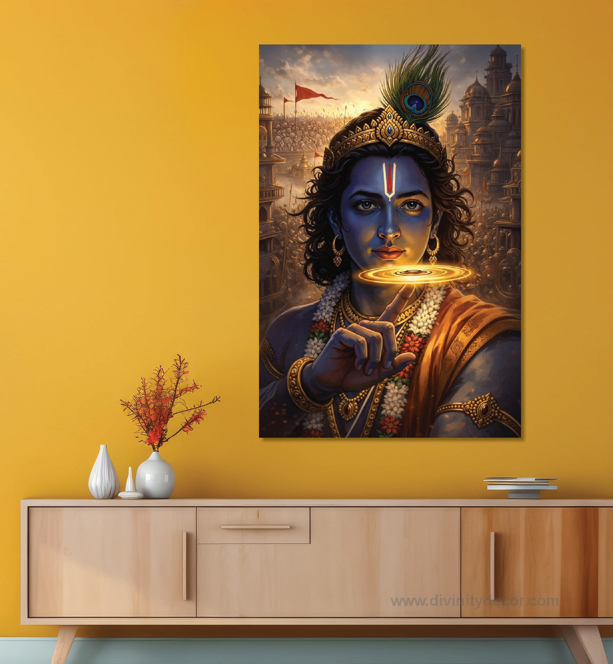 Shyam Sundar Canvas Painting – Divine Krishna Wall Decor 6