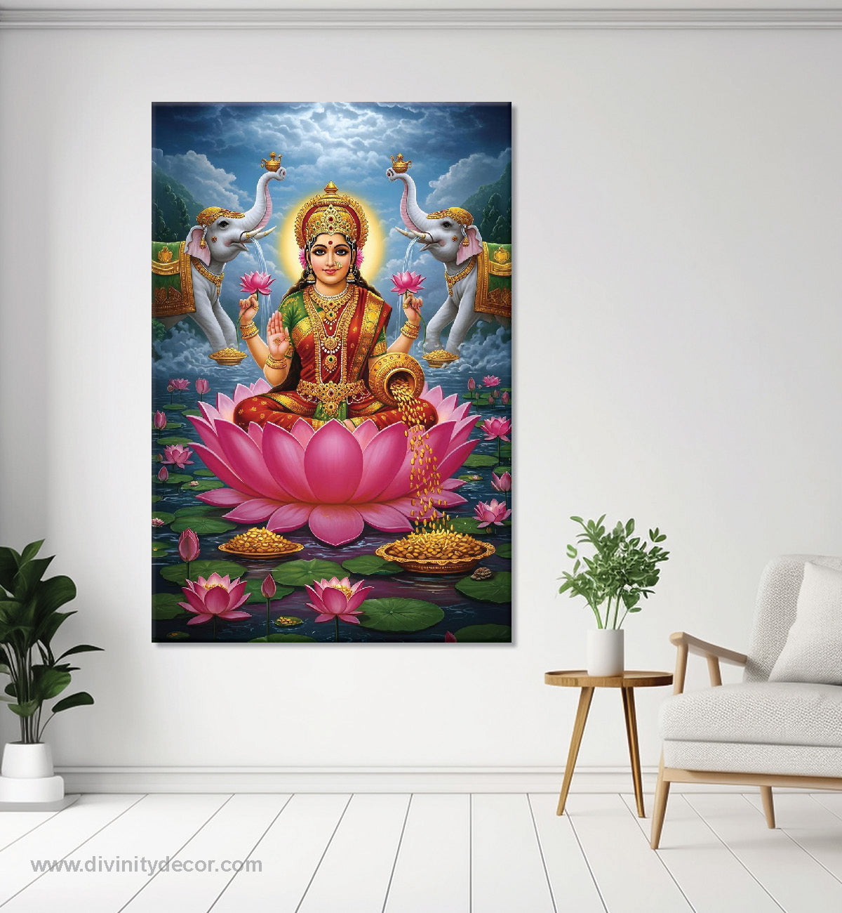 Lakshmi Ji Modern Art Canvas Painting – Elegant Home Wall Art 9
