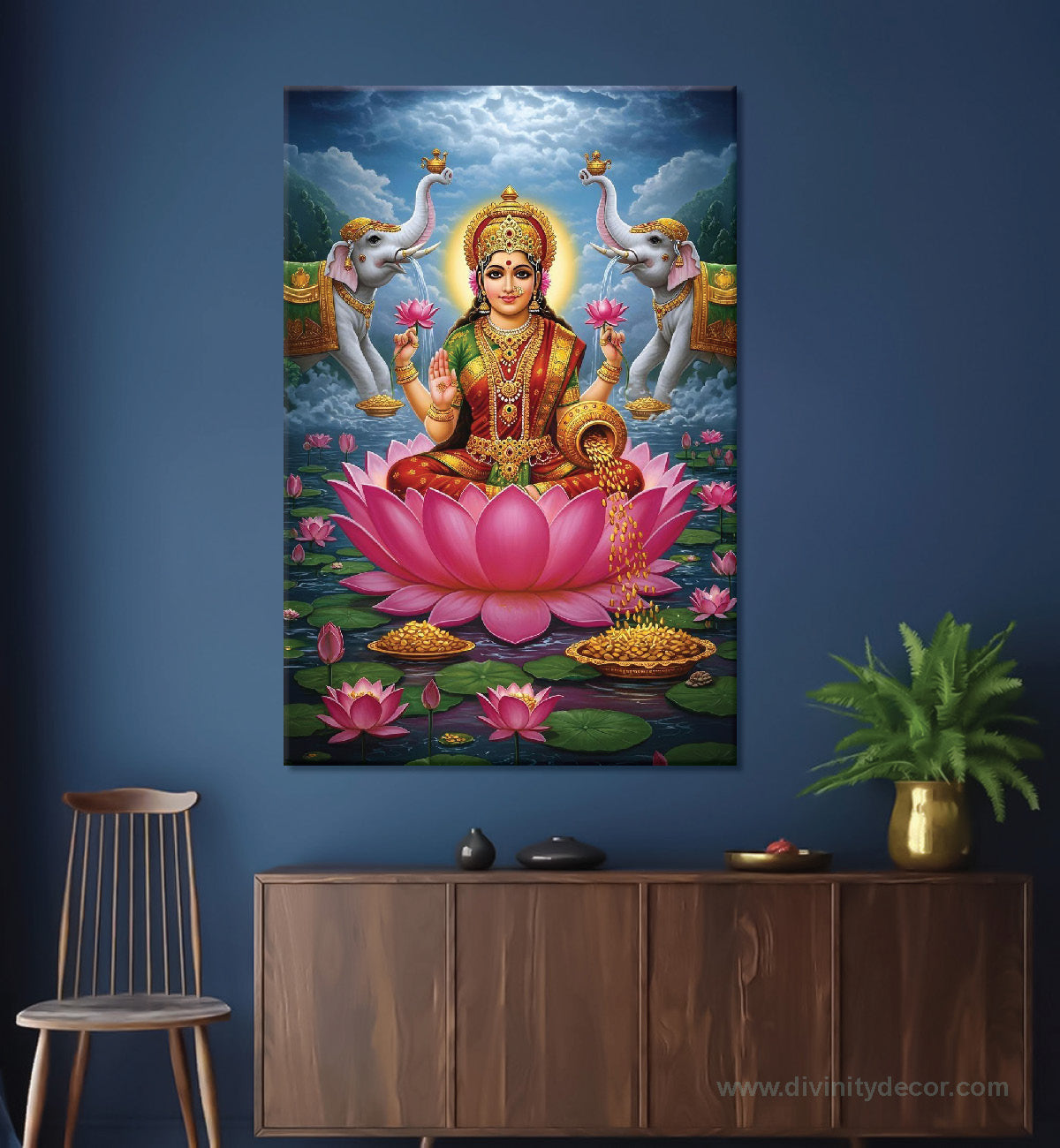 Lakshmi Ji Modern Art Canvas Painting – Elegant Home Wall Art 9