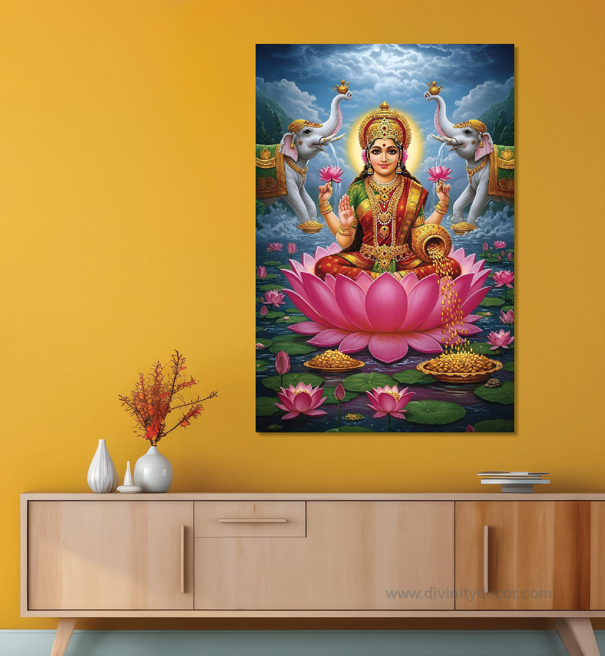 Lakshmi Ji Modern Art Canvas Painting – Elegant Home Wall Art 9