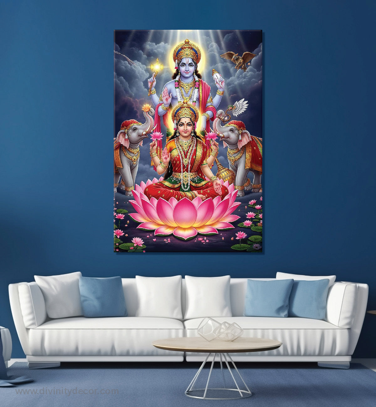 Maa Lakshmi Diwali Special Canvas Painting – Festive Wall Art 13