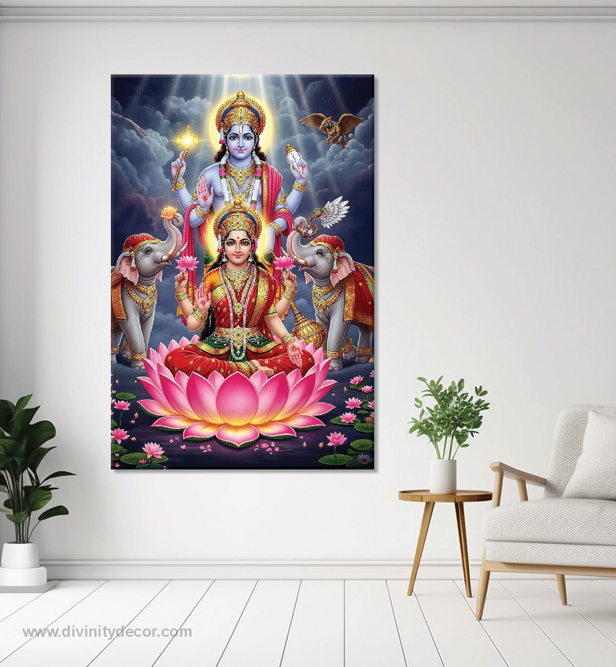 Maa Lakshmi Diwali Special Canvas Painting – Festive Wall Art 13
