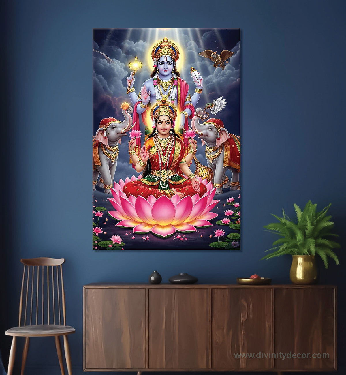 Maa Lakshmi Diwali Special Canvas Painting – Festive Wall Art 13