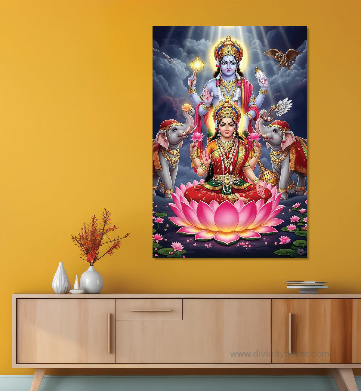 Maa Lakshmi Diwali Special Canvas Painting – Festive Wall Art 13