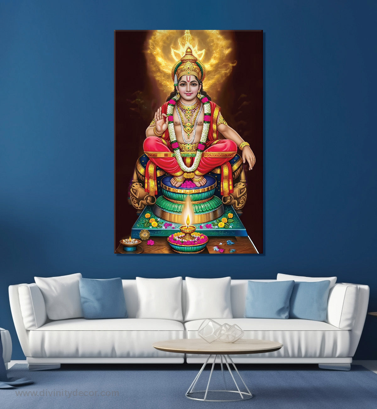 Swami Ayyappa Spiritual Wall Art Canvas Print 2