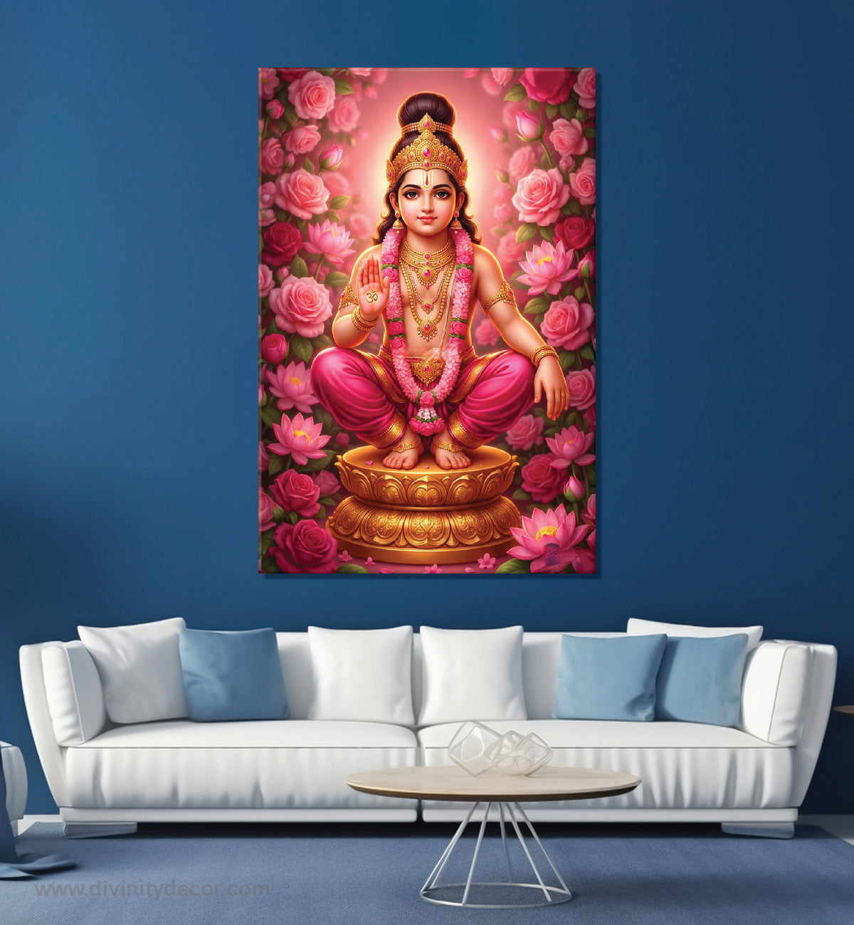 Ayyappa Swamy Premium Devotional Canvas Artwork 4