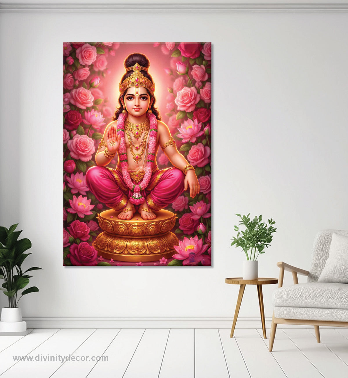 Ayyappa Swamy Premium Devotional Canvas Artwork 4