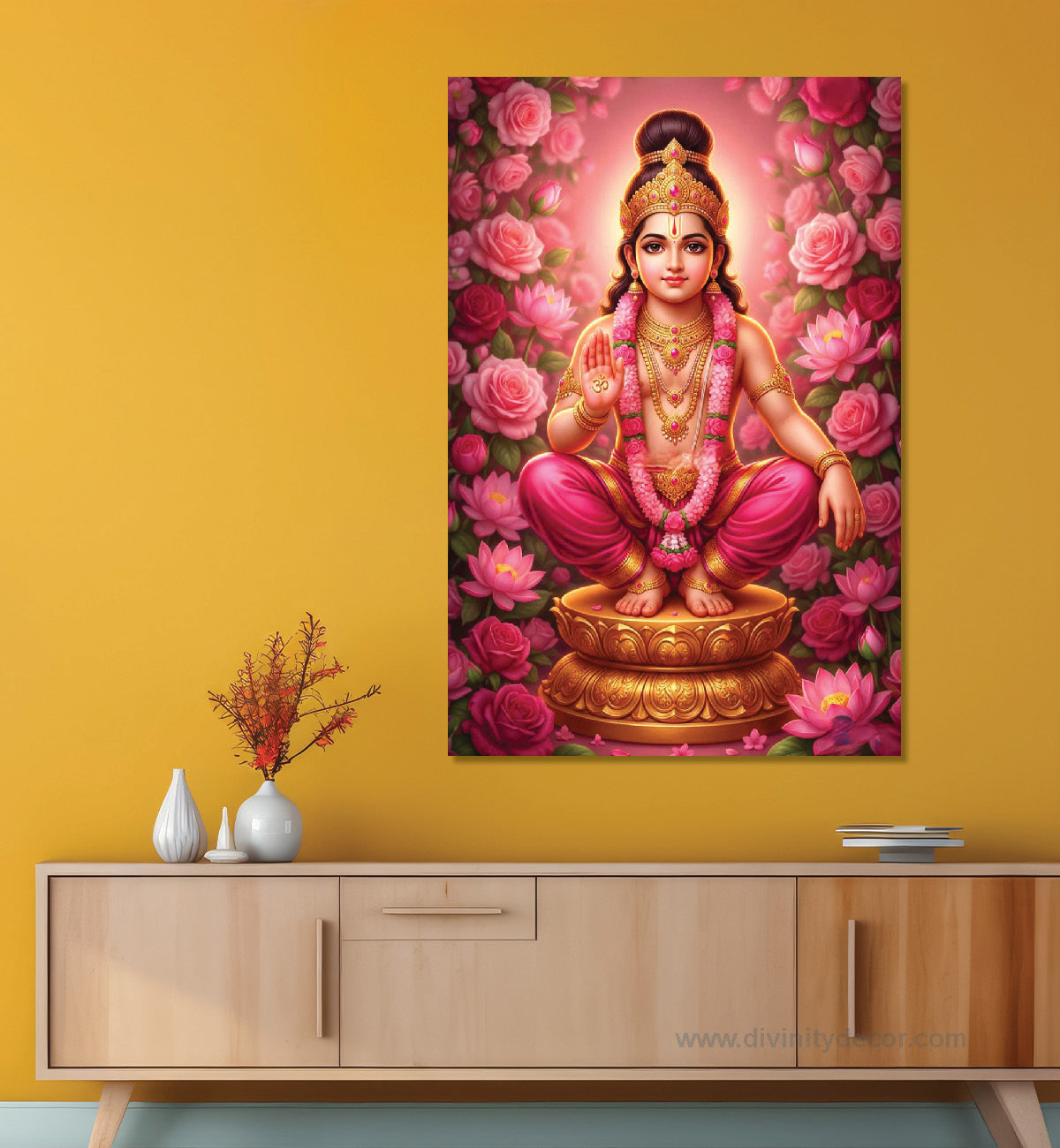 Ayyappa Swamy Premium Devotional Canvas Artwork 4