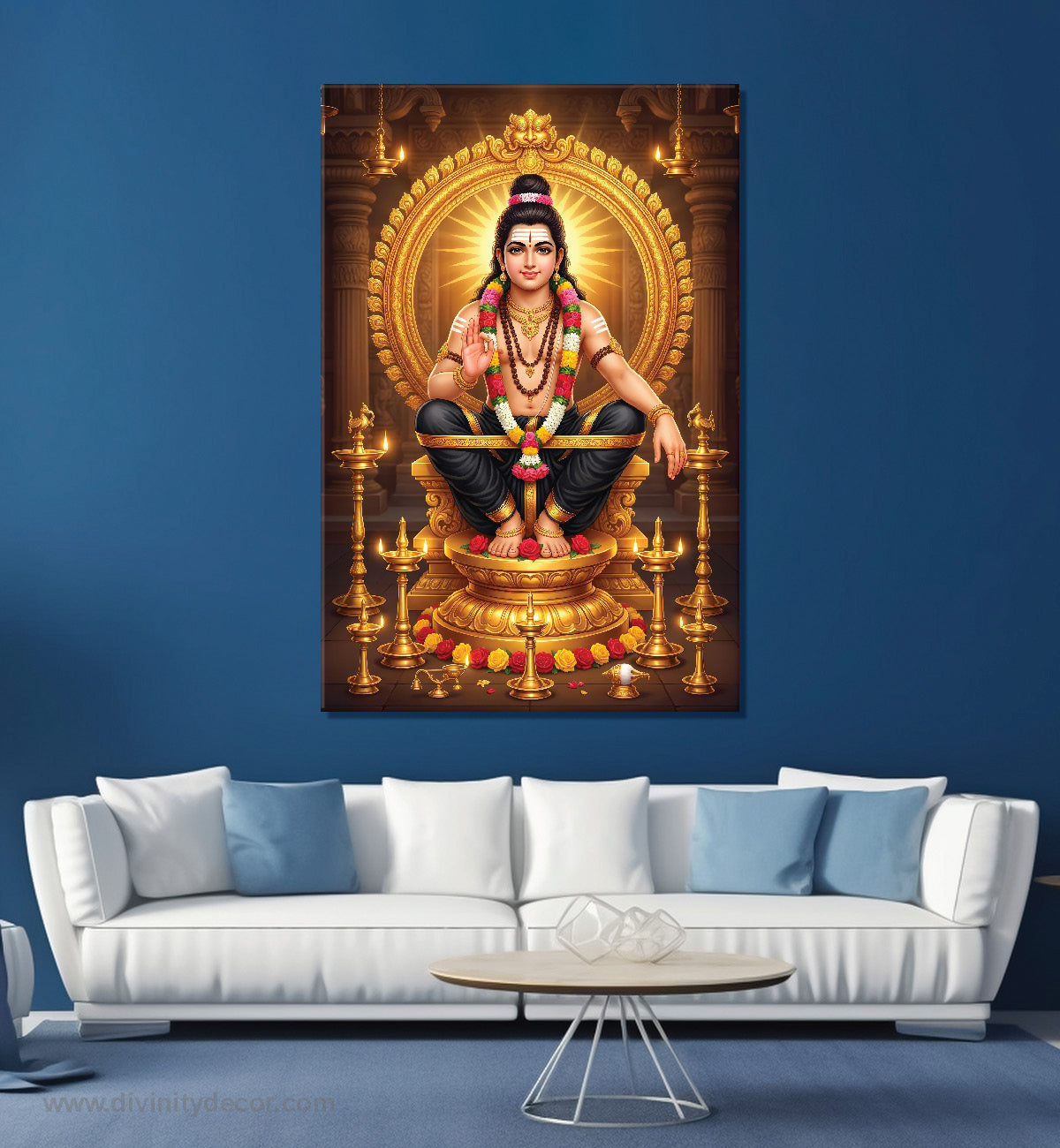 Swami Ayyappa HD Canvas Print for Living Room 6