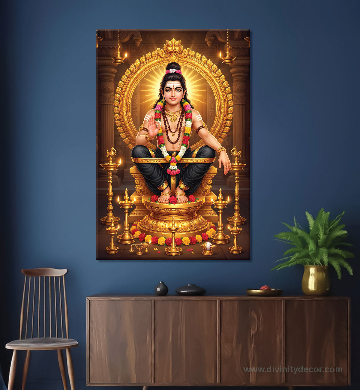 Swami Ayyappa HD Canvas Print for Living Room 6
