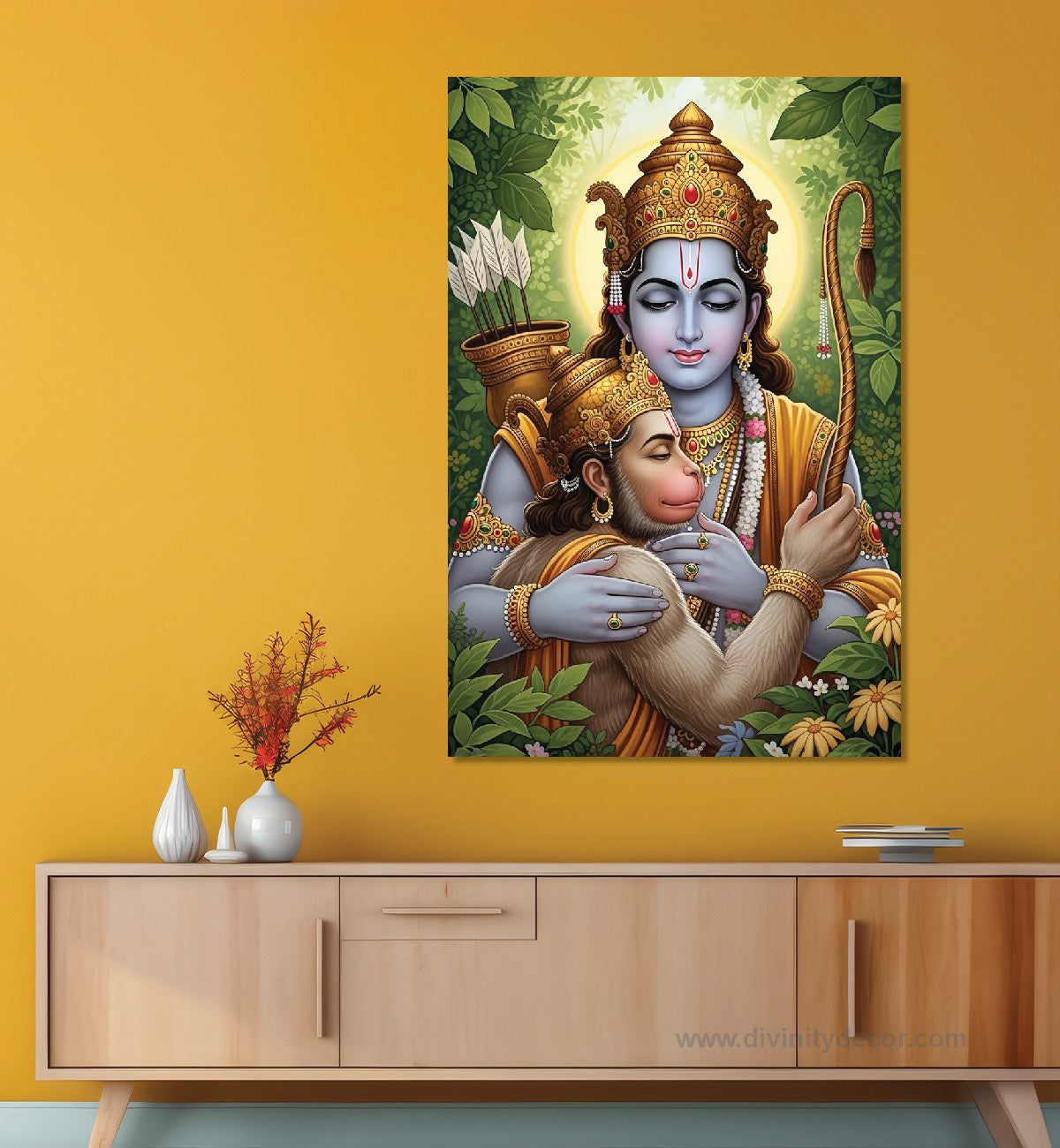 Lord Hanumaan Paintings Canvas Painting – Hanumaan ji Spiritual Wall Art 1