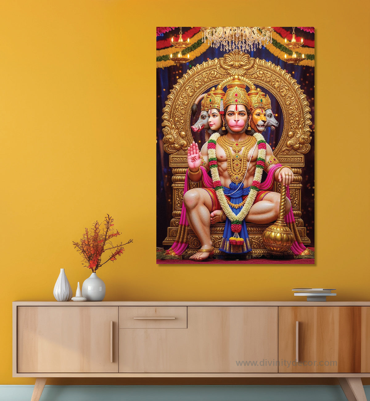 Bajrangbali Spiritual Wall Art Canvas Print 2