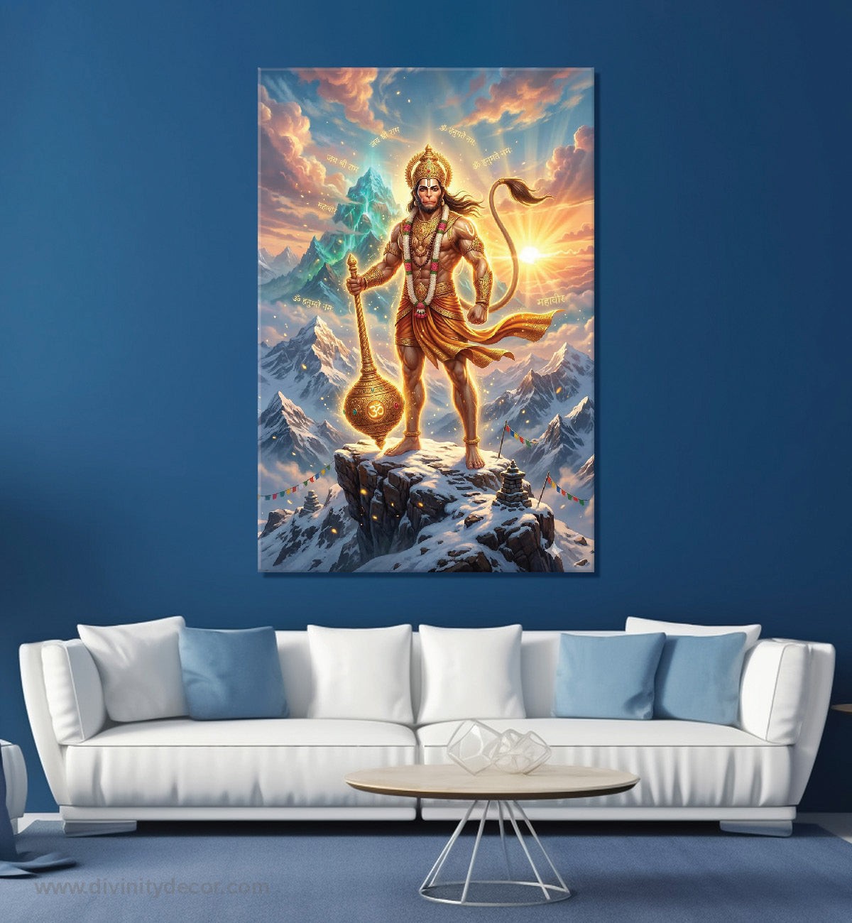 Bajrangbali Devotional Wall Painting for Home 6