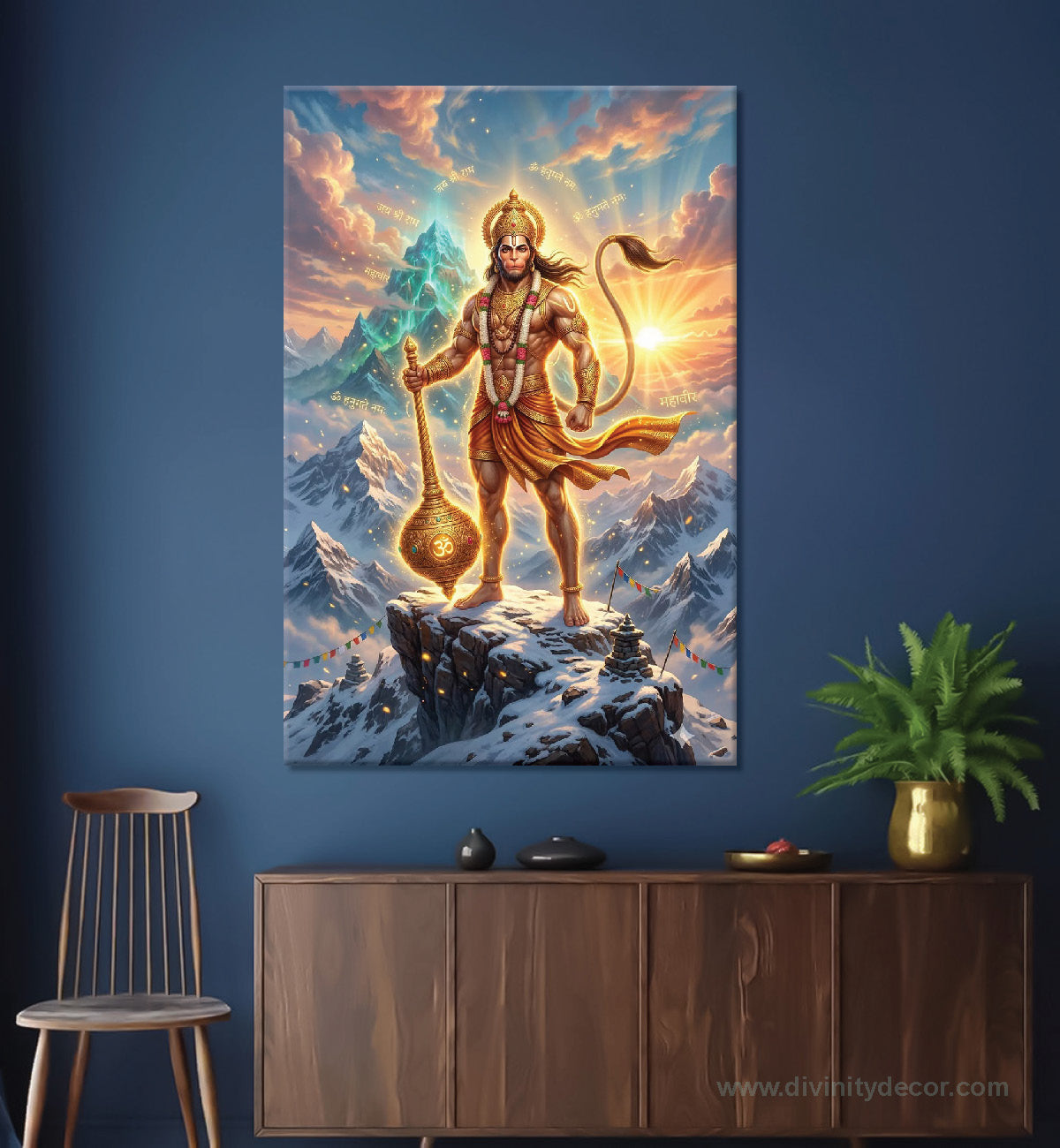 Bajrangbali Devotional Wall Painting for Home 6