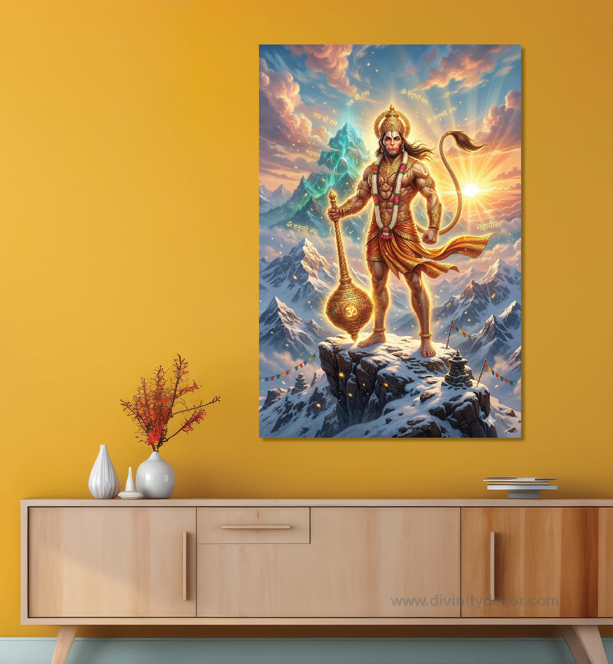 Bajrangbali Devotional Wall Painting for Home 6