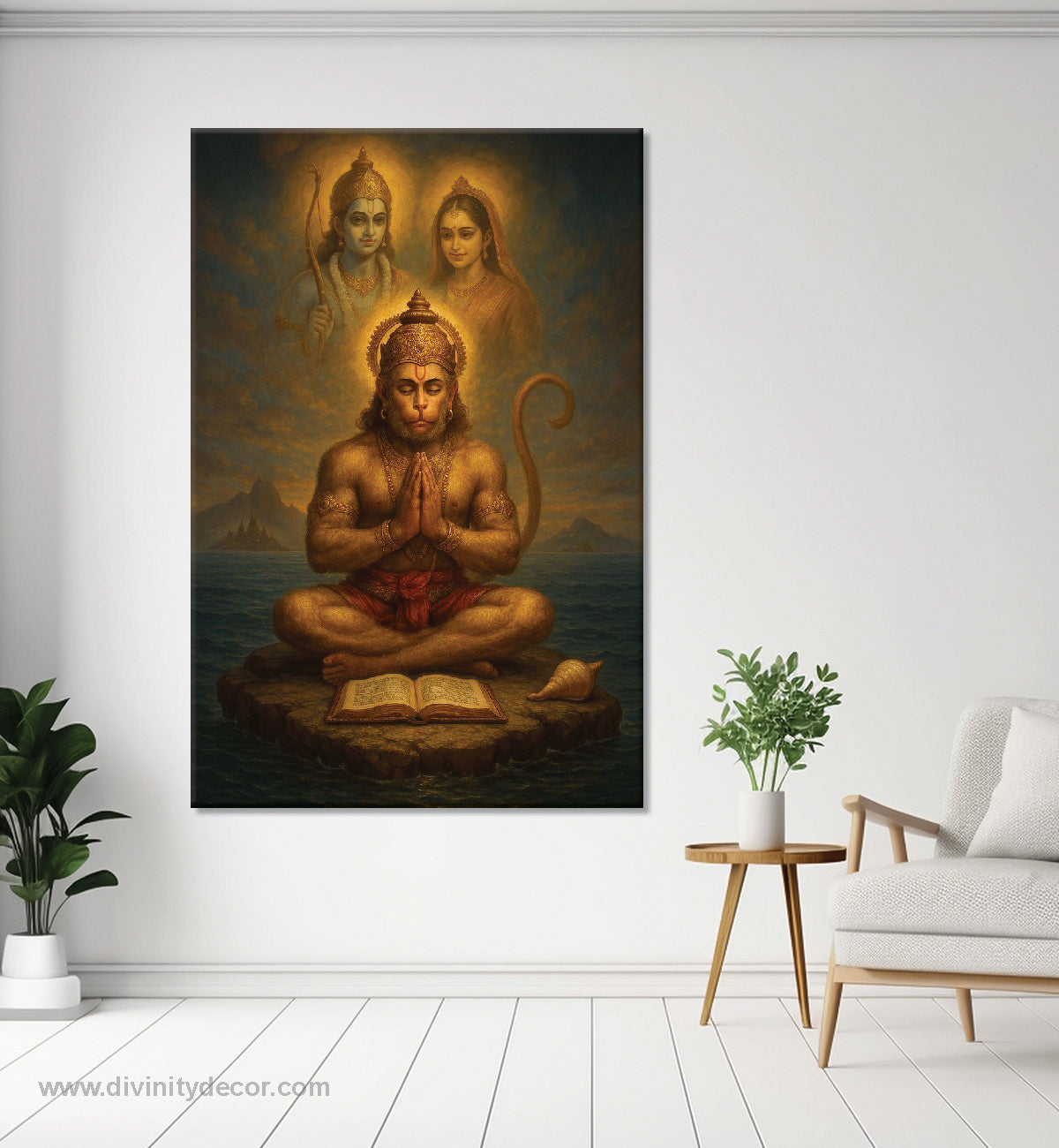 Hanuman Ji Sacred Canvas Print for Pooja Room 7