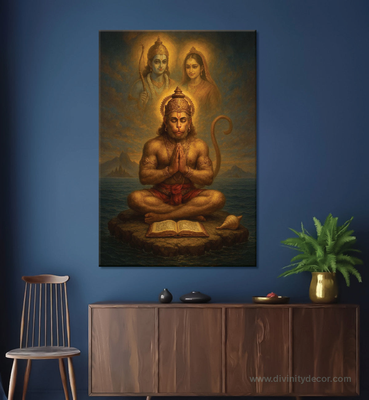 Hanuman Ji Sacred Canvas Print for Pooja Room 7