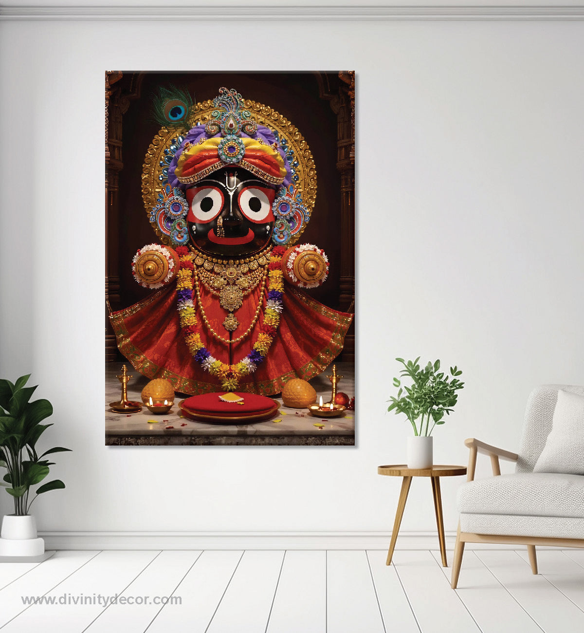 Lord Jagannath Canvas Painting – Puri Temple Inspired Wall Decor 1