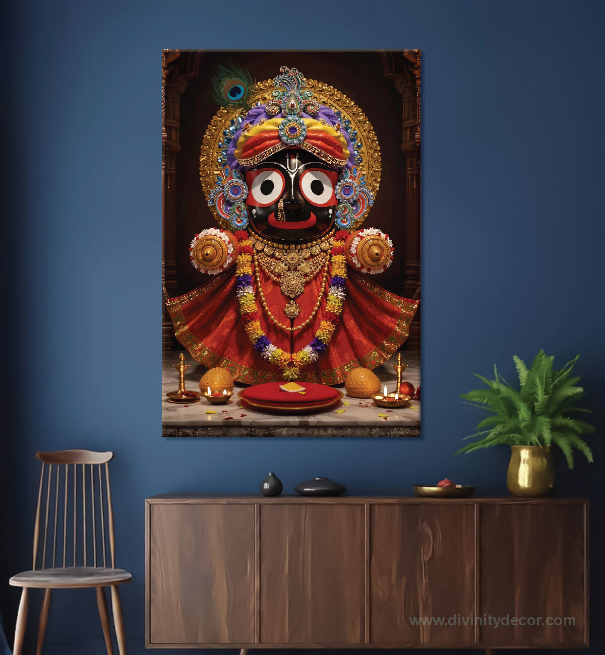 Lord Jagannath Canvas Painting – Puri Temple Inspired Wall Decor 1