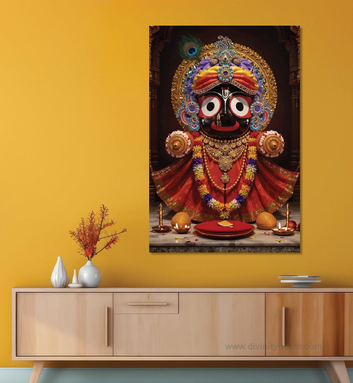 Lord Jagannath Canvas Painting – Puri Temple Inspired Wall Decor 1