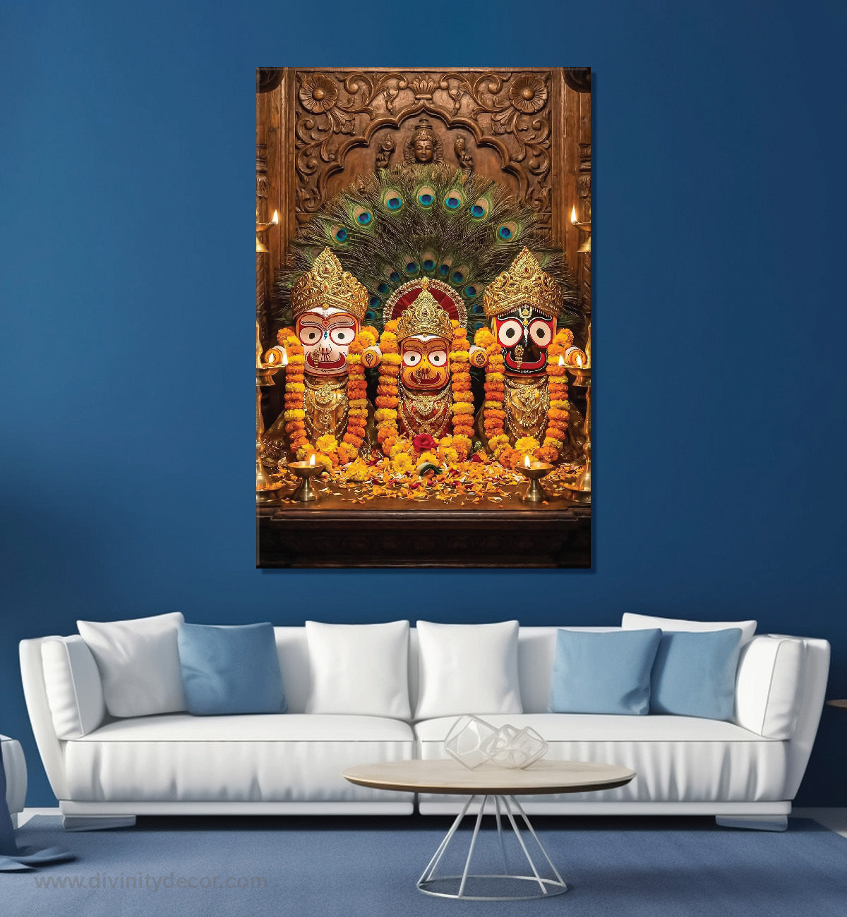 Lord Jagannath Religious Wall Painting for Temple Decor 3