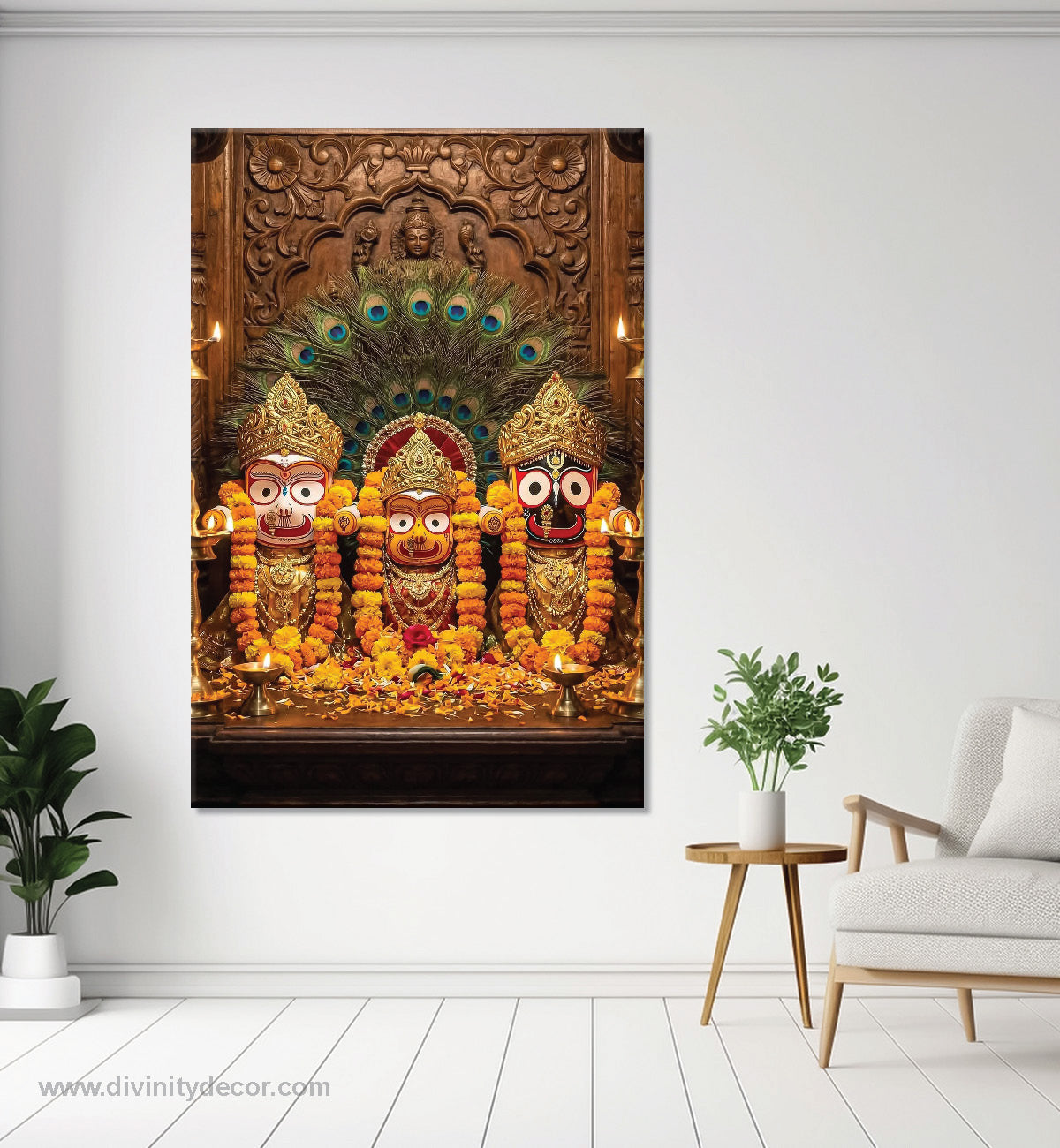 Lord Jagannath Religious Wall Painting for Temple Decor 3