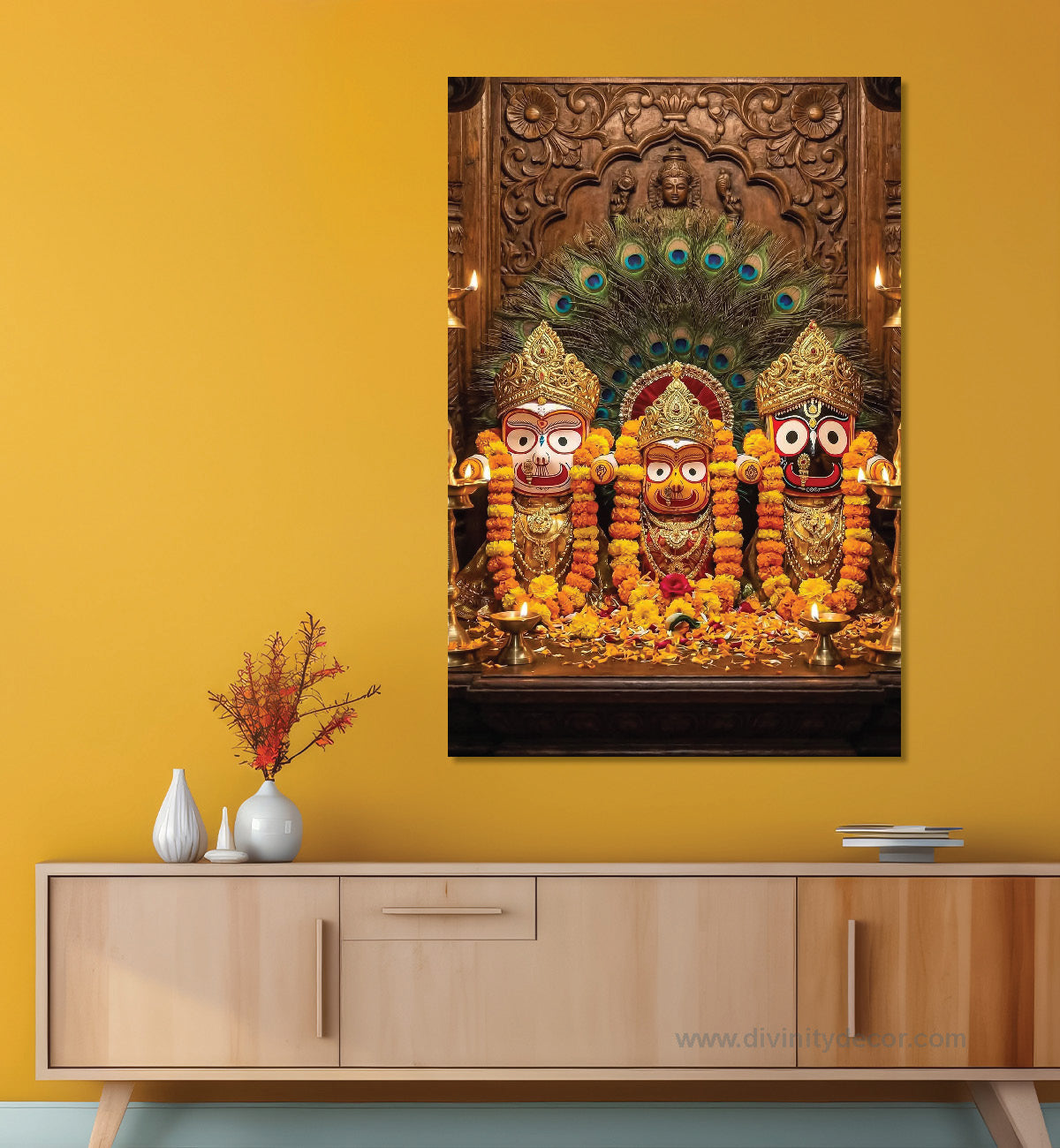 Lord Jagannath Religious Wall Painting for Temple Decor 3