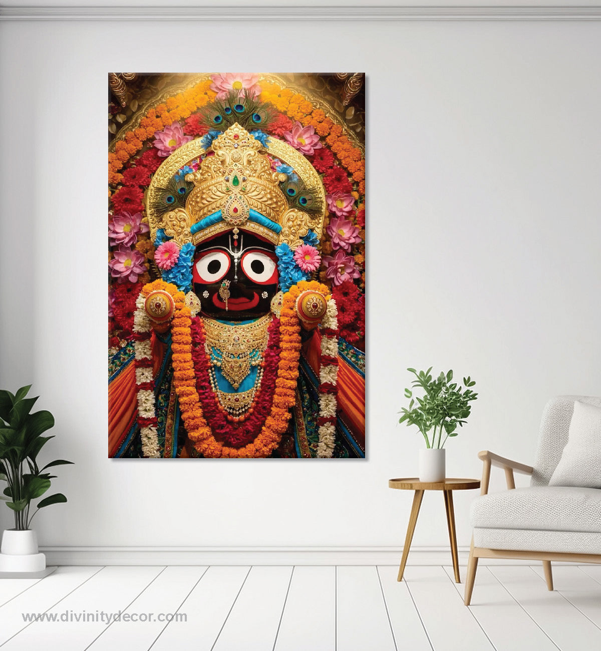 Jagannath Temple Style Spiritual Canvas Painting 8