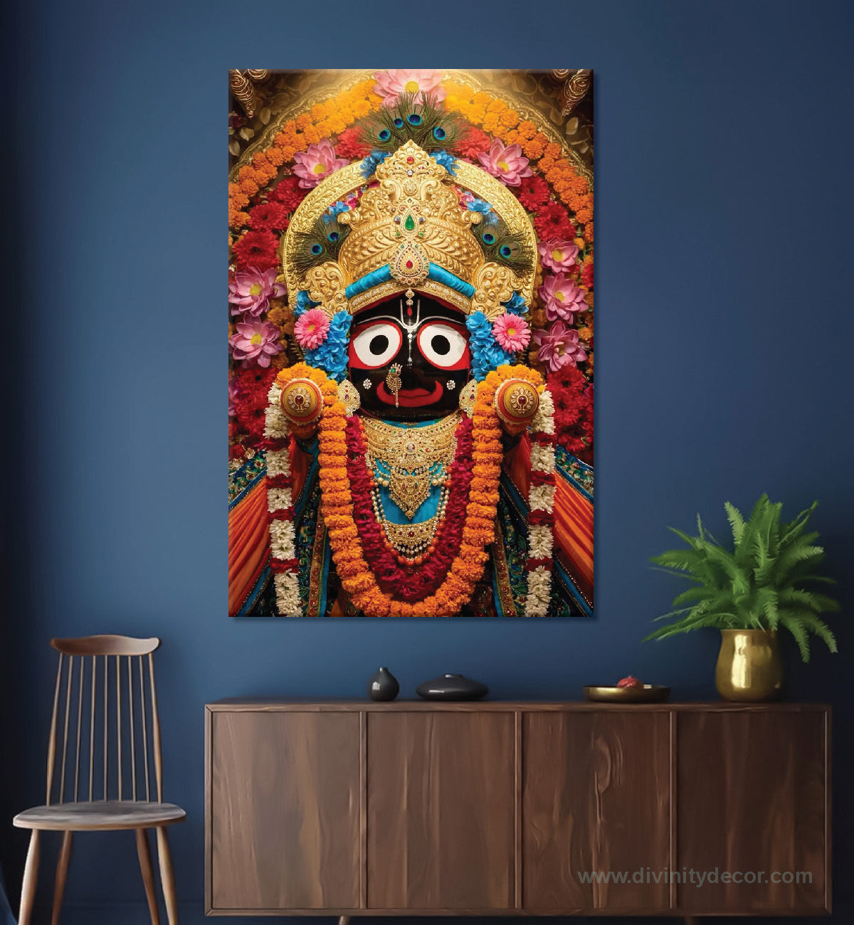 Jagannath Temple Style Spiritual Canvas Painting 8