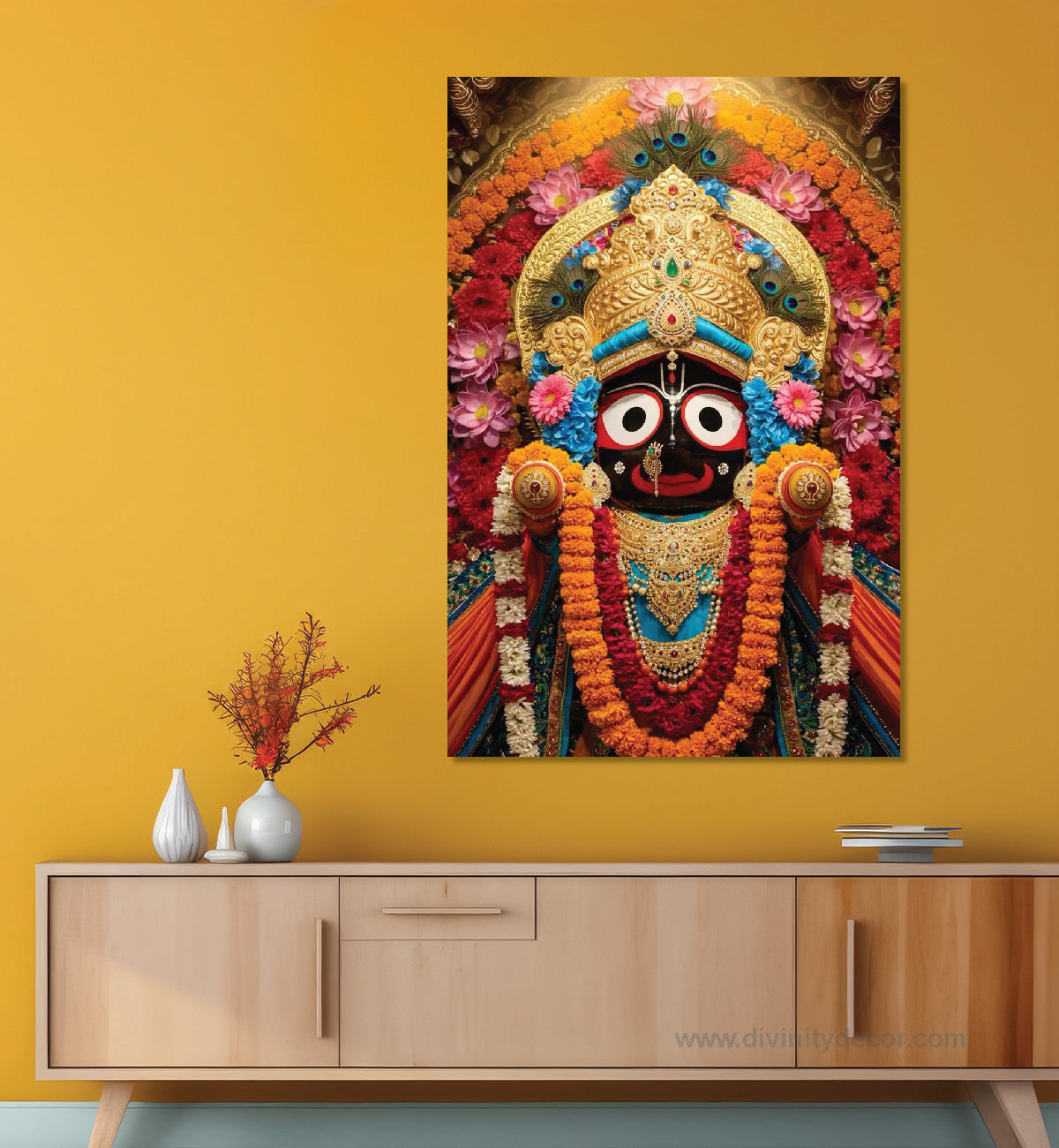Jagannath Temple Style Spiritual Canvas Painting 8