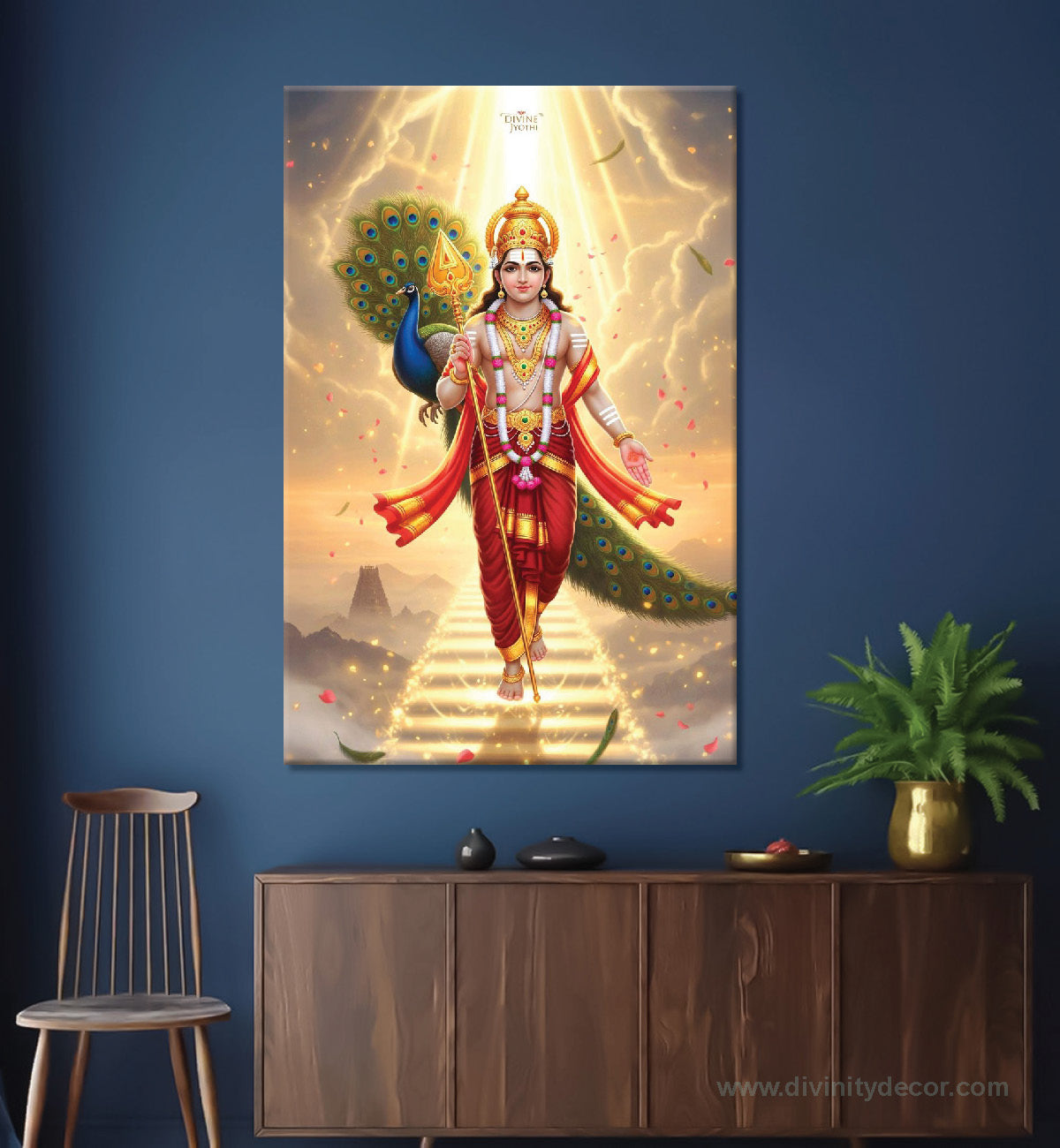 Kartikeya Spiritual Wall Art Canvas Print 2