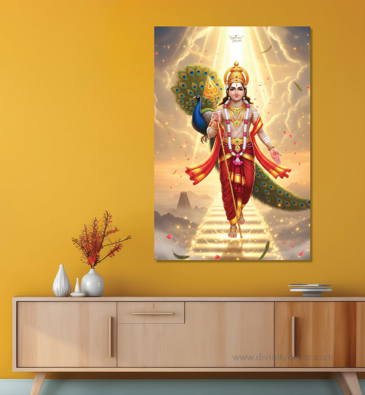 Kartikeya Spiritual Wall Art Canvas Print 2
