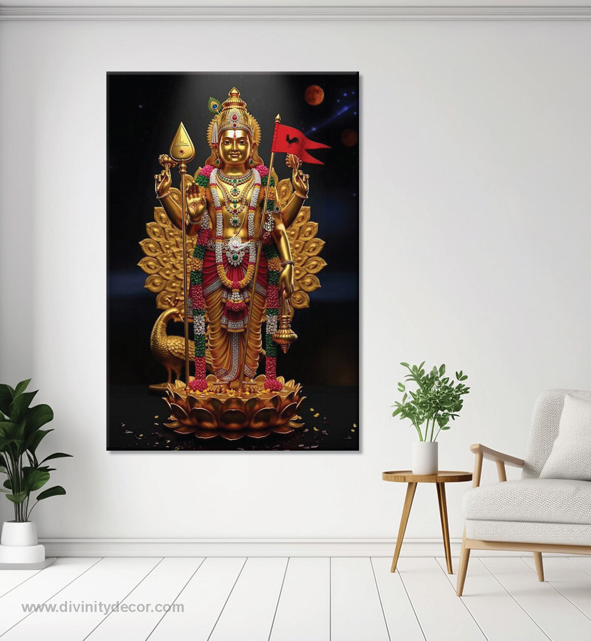 Murugan Devotional Canvas Artwork for Living Room 4