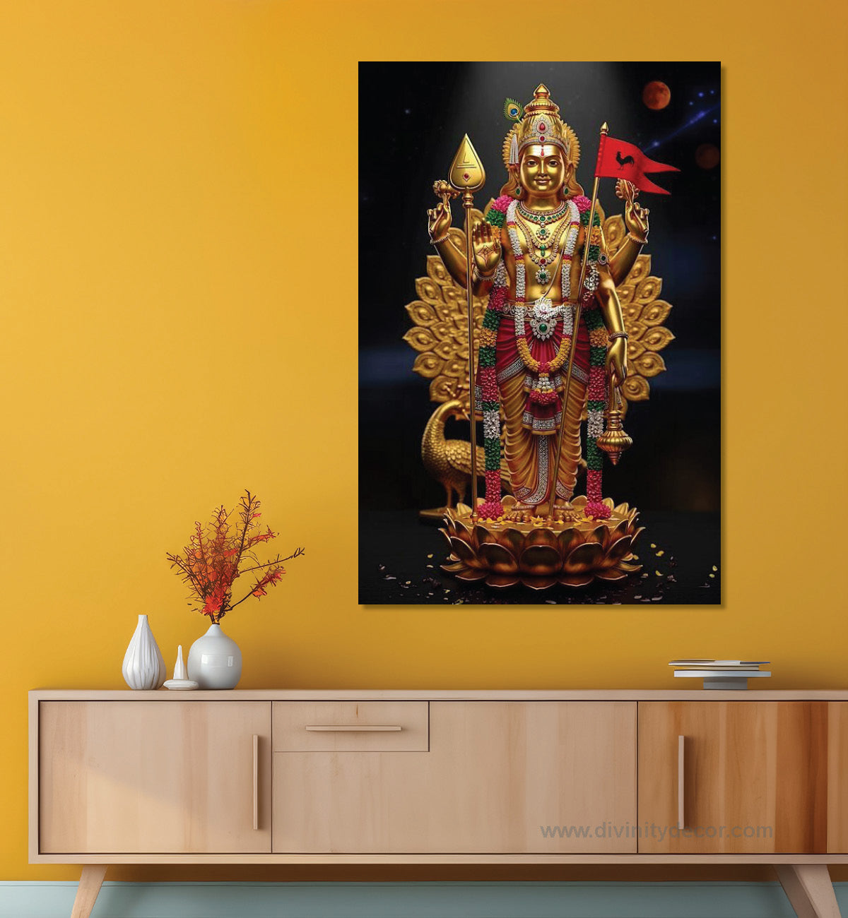 Murugan Devotional Canvas Artwork for Living Room 4