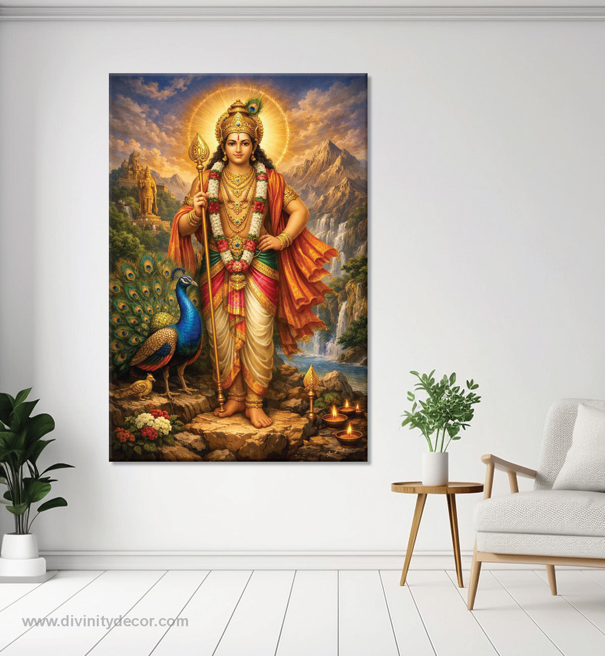 Lord Kartikeya Premium Spiritual Wall Decor 5