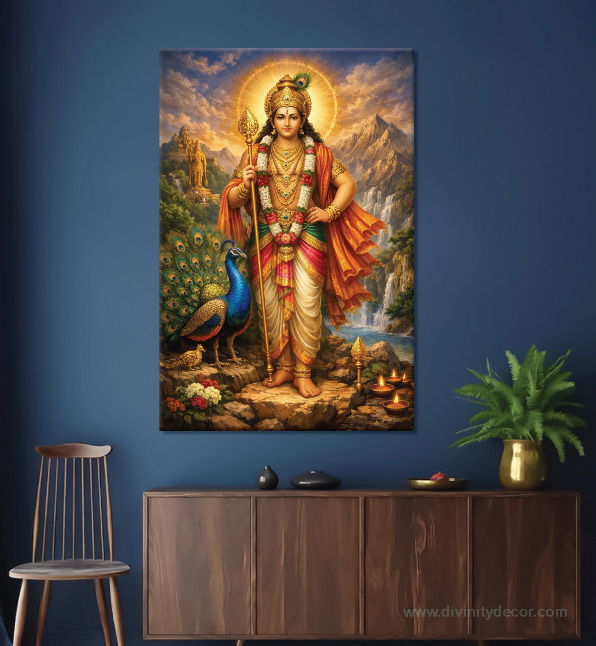 Lord Kartikeya Premium Spiritual Wall Decor 5