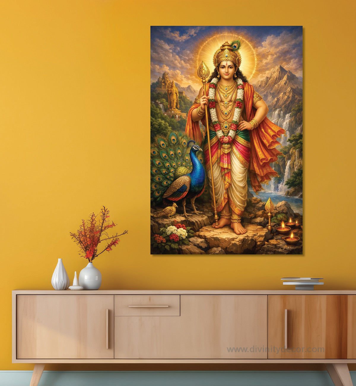 Lord Kartikeya Premium Spiritual Wall Decor 5