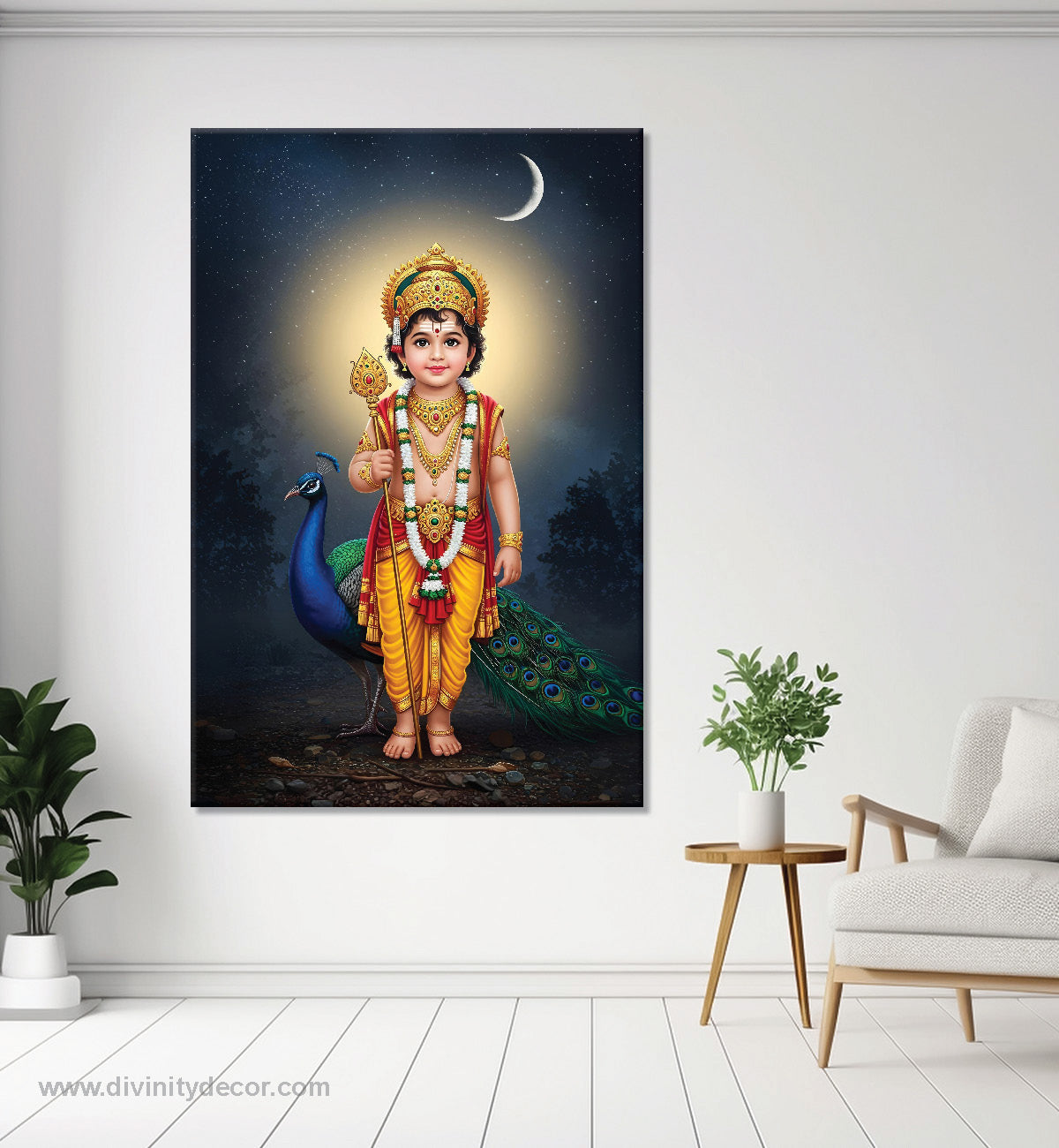 Lord Murugan Sacred Wall Art for Home Temple 7